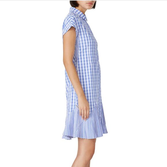 *Size 0 - THAKOON - Blue Gingham Mini Cotton Dress Rent the Runway RTR $395 msrp - Picture 3 of 13